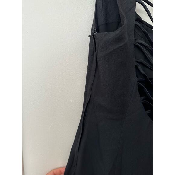 CDC Evening Black Cocktail Dress Size 6 Open Back - Picture 7 of 7